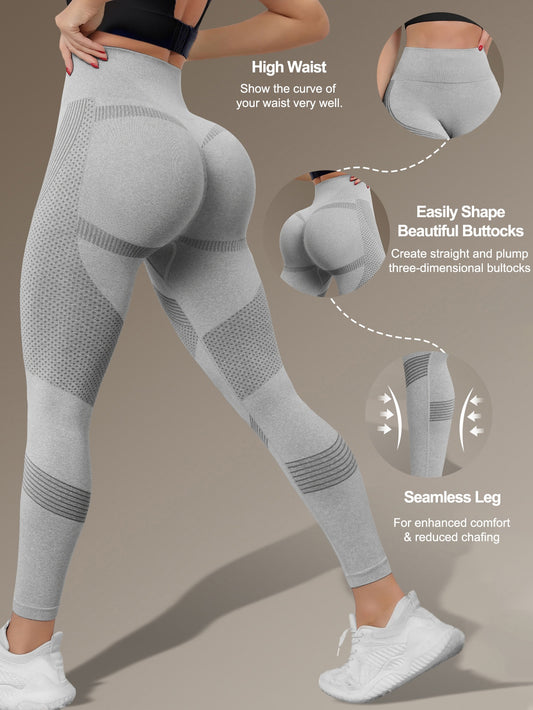 Seamless 3D Butt Lifting Technology & V-Shape Compression Leggings
