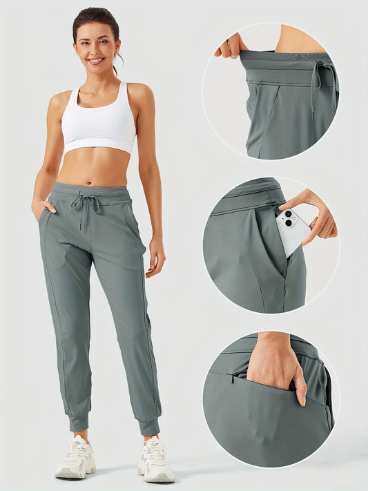 Athletic Joggers with Zipper Pockets