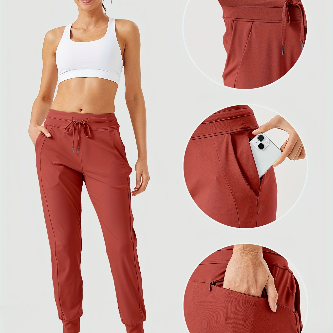 Athletic Joggers with Zipper Pockets