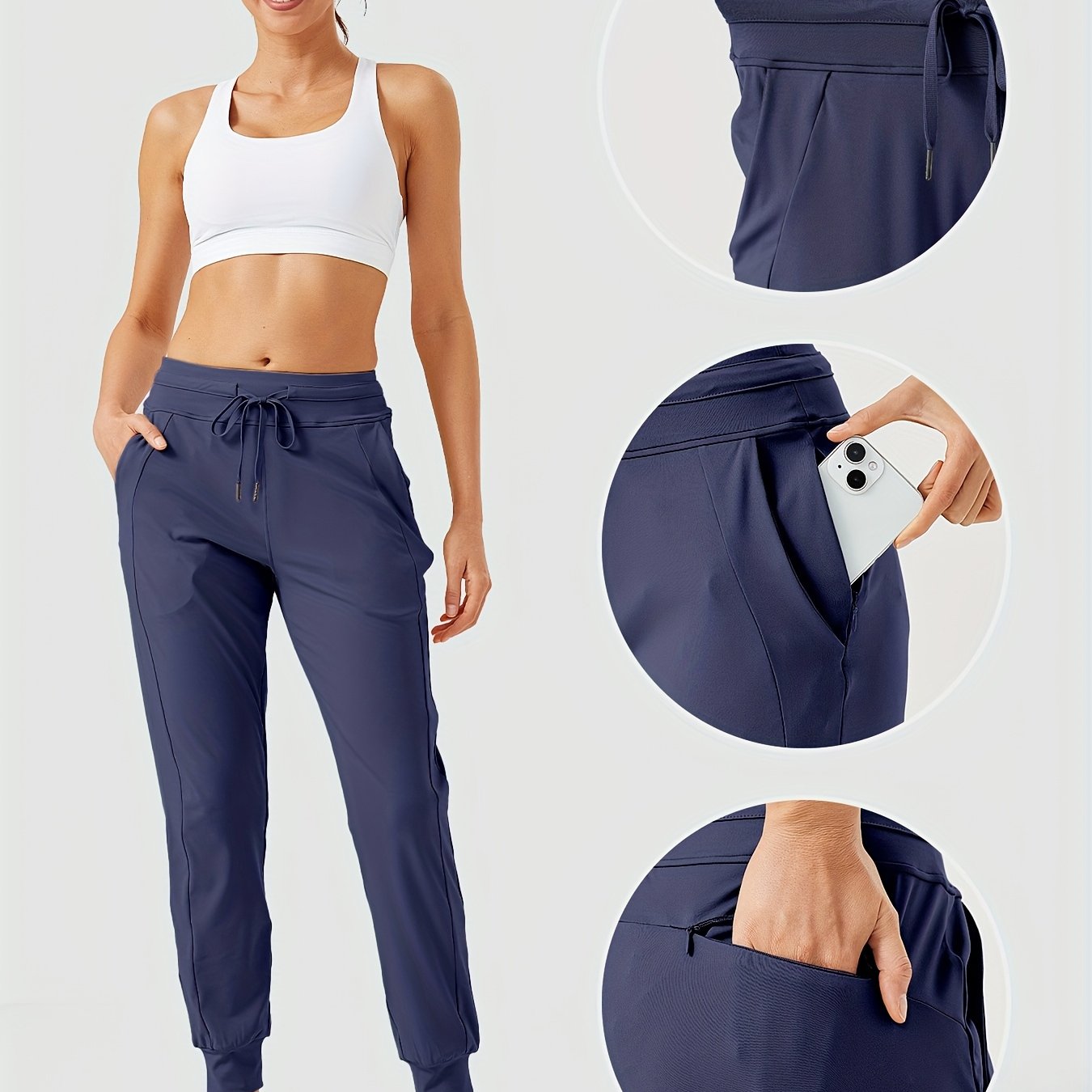 Athletic Joggers with Zipper Pockets