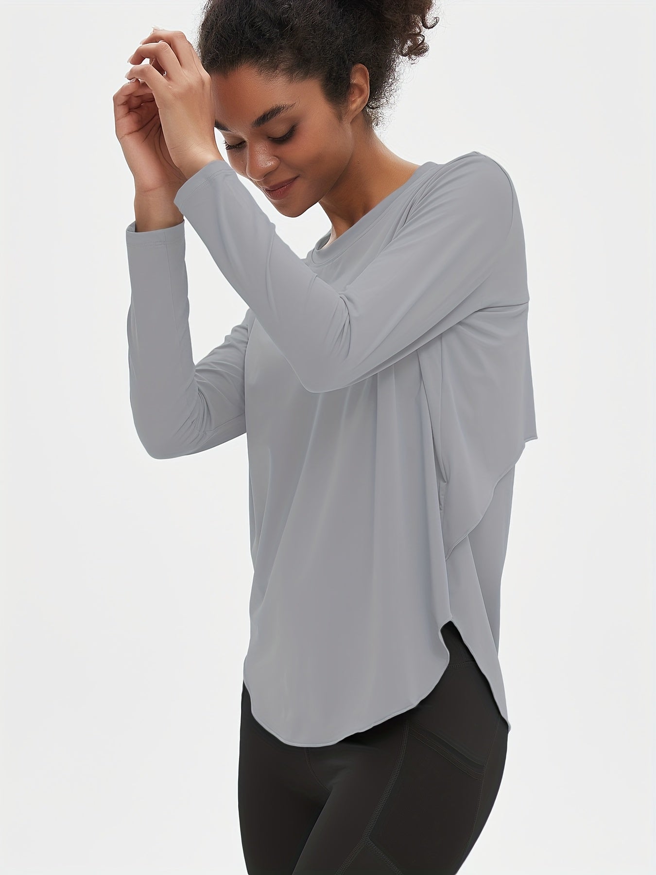High-Elasticity Ice Sliky Yoga Cover Up
