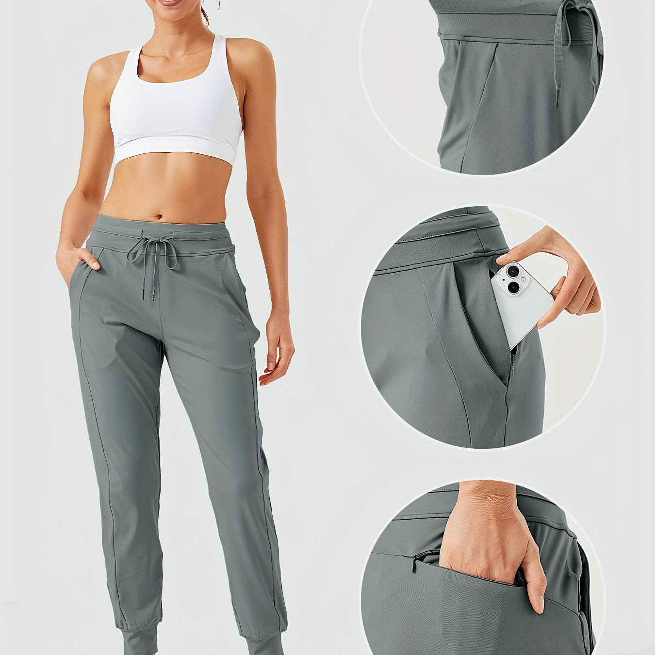 Athletic Joggers with Zipper Pockets