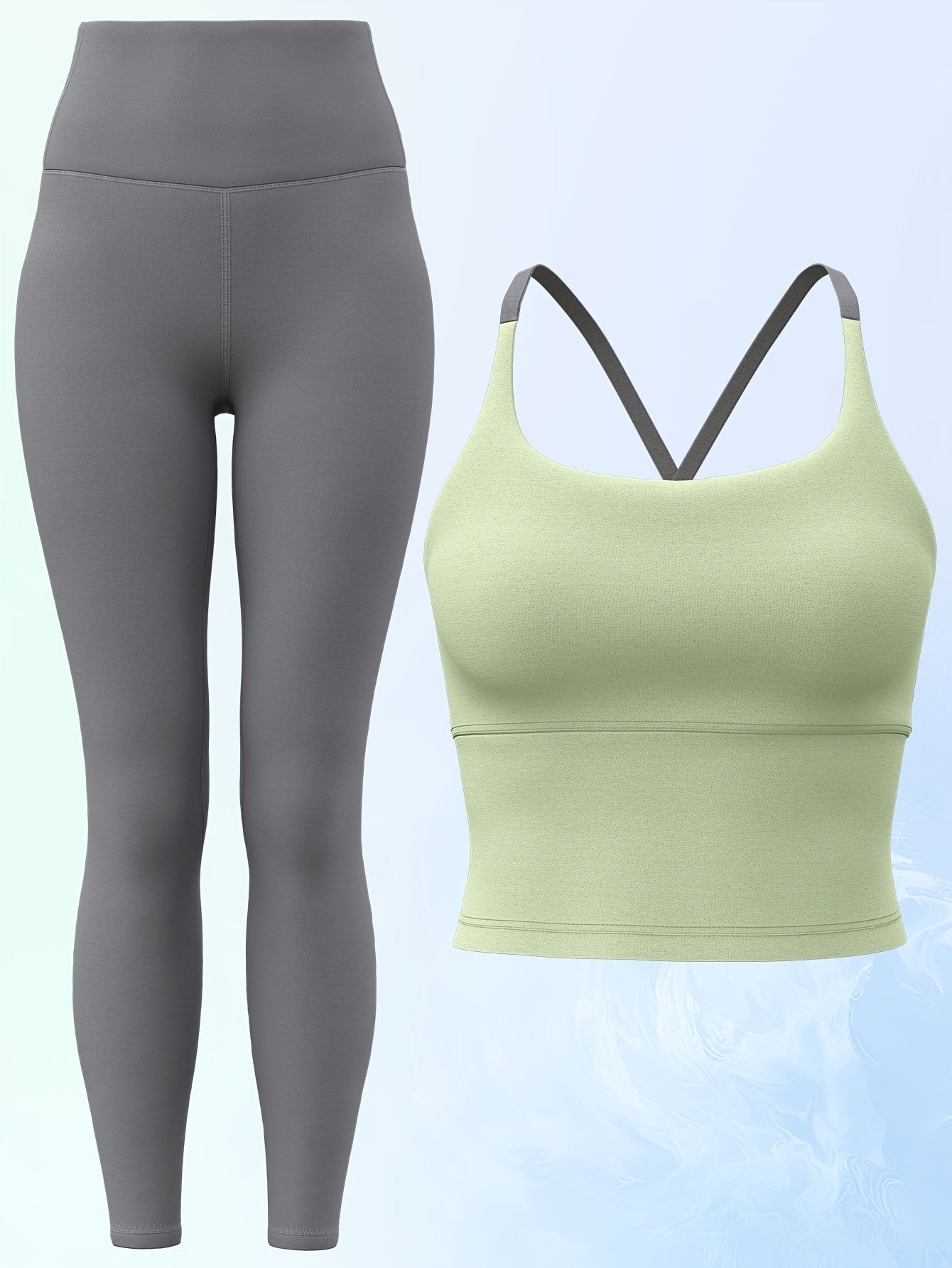 2pcs Set Tank Top with Yoga Pants