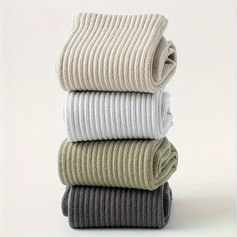 3/5 Pairs Women's Non-Slip Silicone Mid-Calf Yoga Socks