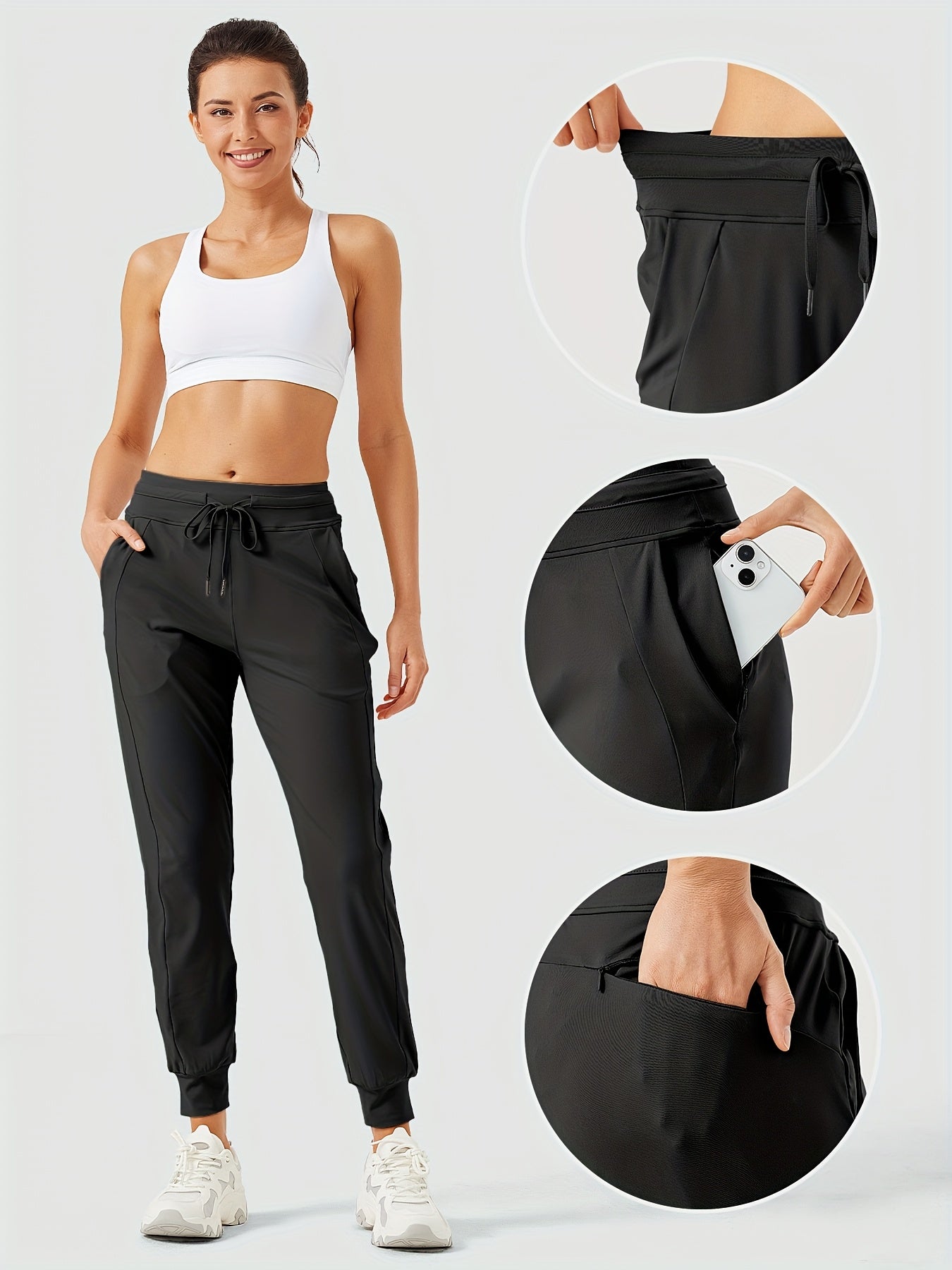 Athletic Joggers with Zipper Pockets