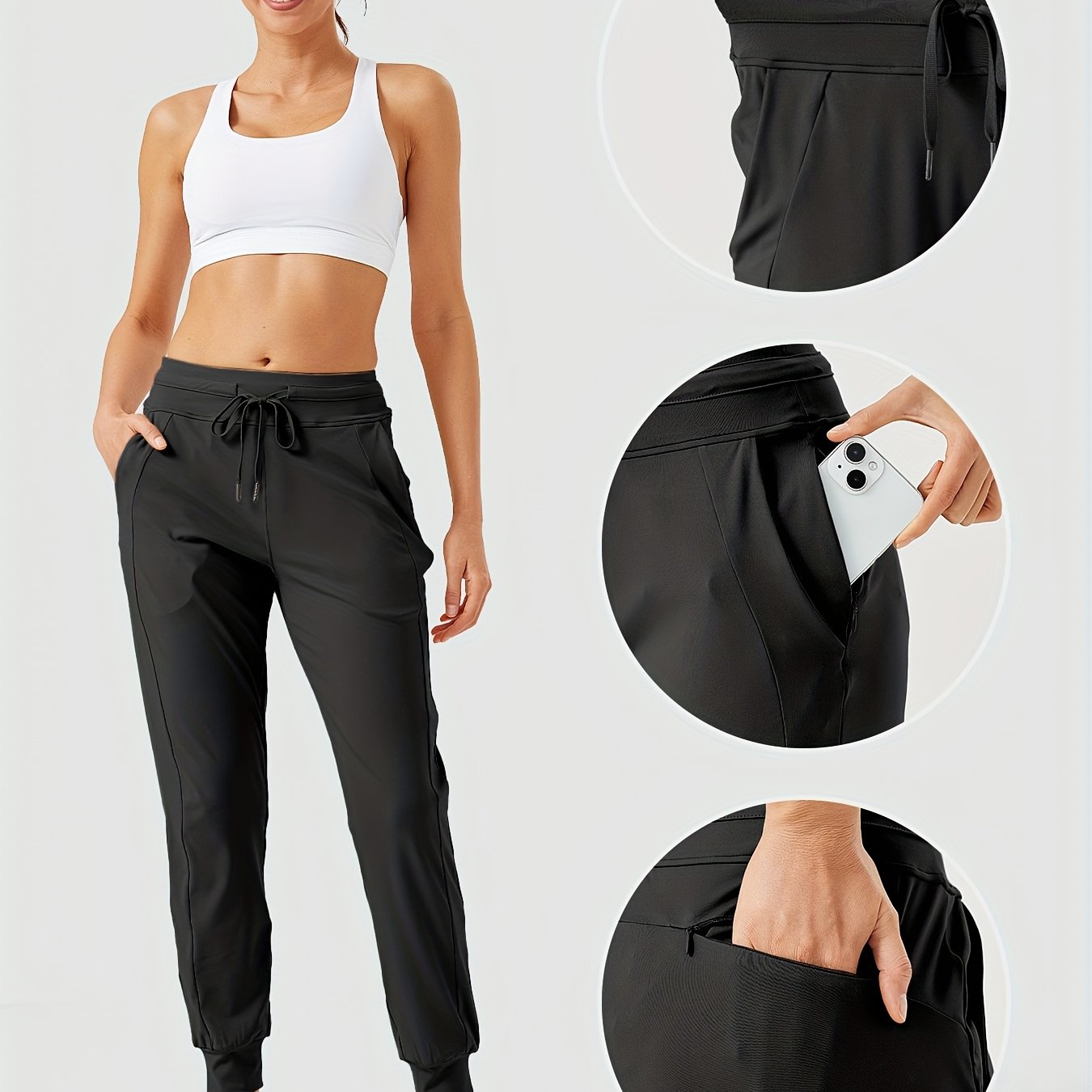 Athletic Joggers with Zipper Pockets