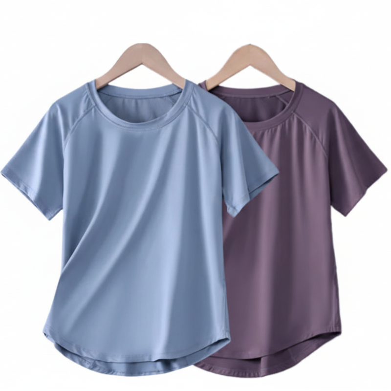 Quick Dry Athletic Tee - Loose Fit Crew Neck