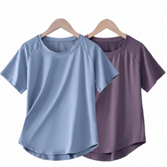 Quick Dry Athletic Tee - Loose Fit Crew Neck