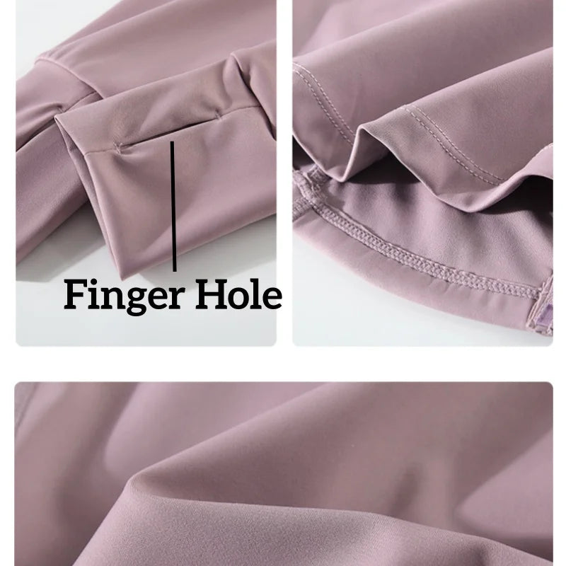 Hooded Zip-Up Athletic Jacket - Long Sleeve with Pockets