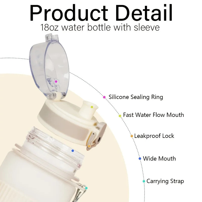 BPA-Free Water Bottle with Strap - 530ml