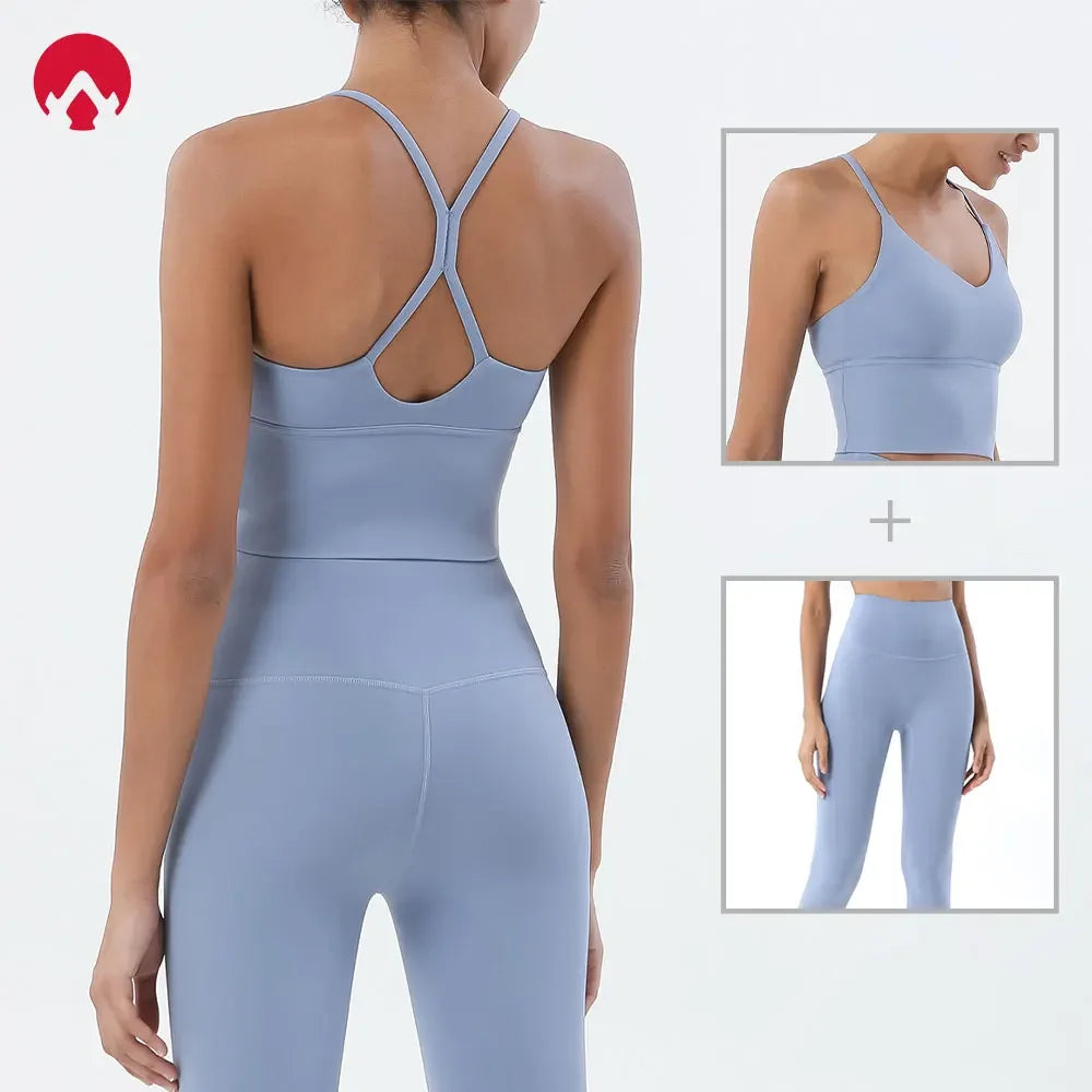 Seamless Workout Set - Buttery Soft Sports Bra & High Waist Leggings