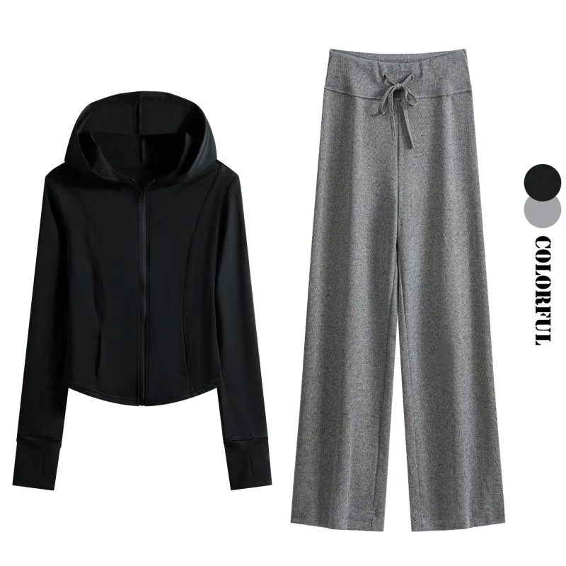 Cozy Lounge Set - Hooded Jacket & Jogger Pants