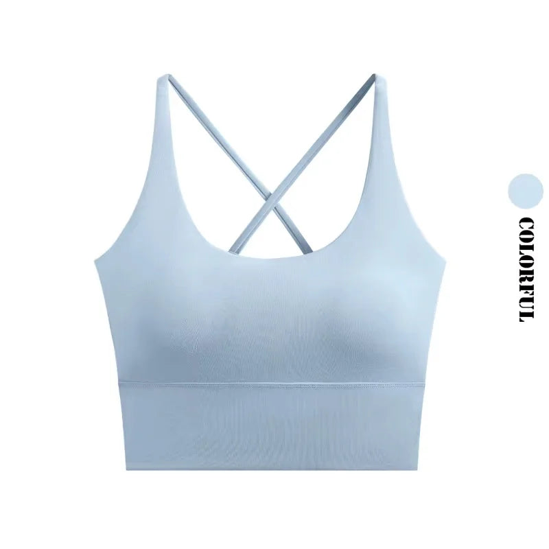 High Impact Sports Bra - Seamless Cross Back
