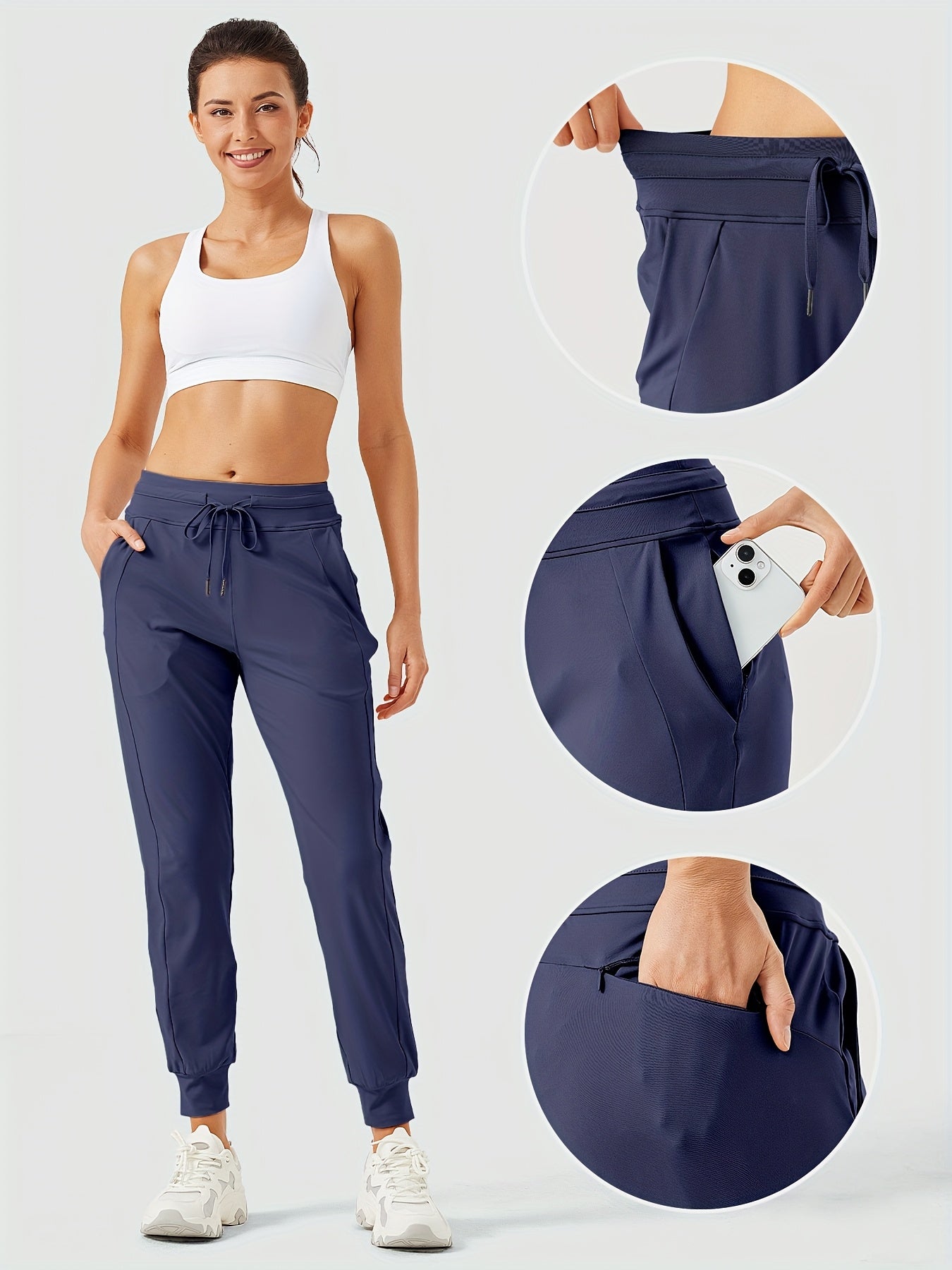 Athletic Joggers with Zipper Pockets