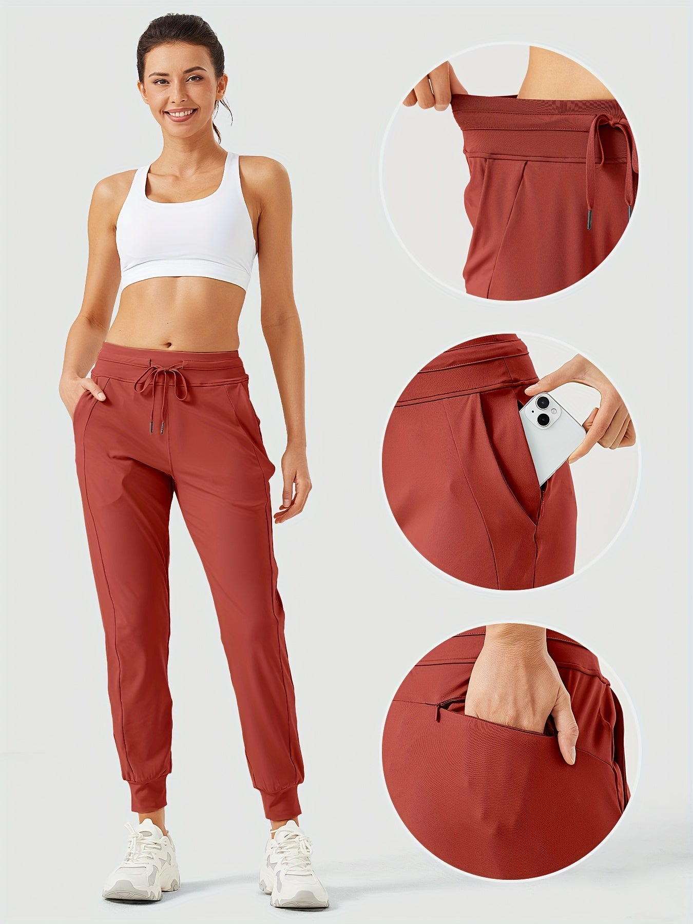 Athletic Joggers with Zipper Pockets